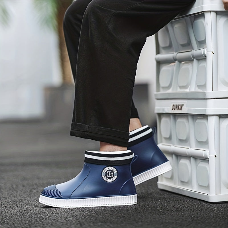 Men's Ankle Rain Shoes Non-slip Galoshes for Kitchen