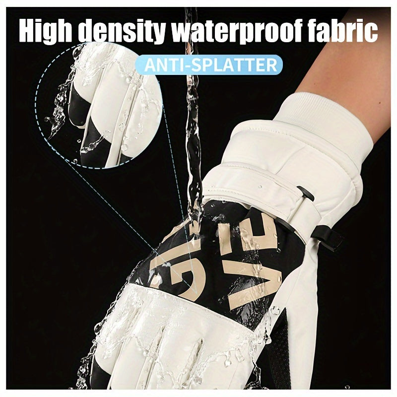 Waterproof Winter Ski Gloves for Men & Women - Anti Slip