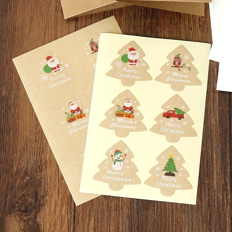6pcs Christmas Blessing Cards with Envelope Stickers
