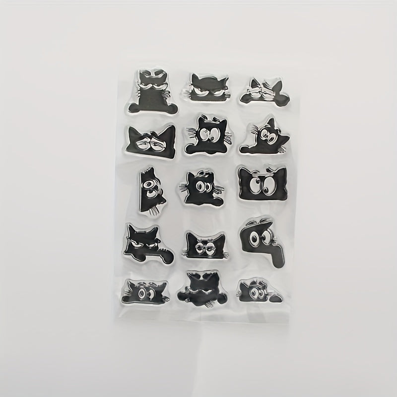 Cat Expression DIY Cartoon Transparent Stamp