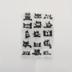 Cat Expression DIY Cartoon Transparent Stamp
