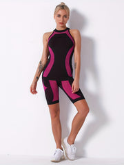 Seamless Yoga Set Sleeveless Top & Shorts Sport Suit Women's Activewear