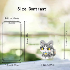 Adorable Kitten Block Toys DIY Desk Ornaments
