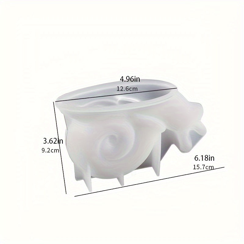 3D Snail Silicone Mold for Desktop Ornament, Valentine Anniversary Decoration