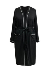 Women's Plus Size Lounge Robe with Pockets