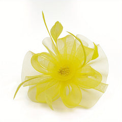Womens Tea Party Fascinators Hat Faux Feathers Flower Headband