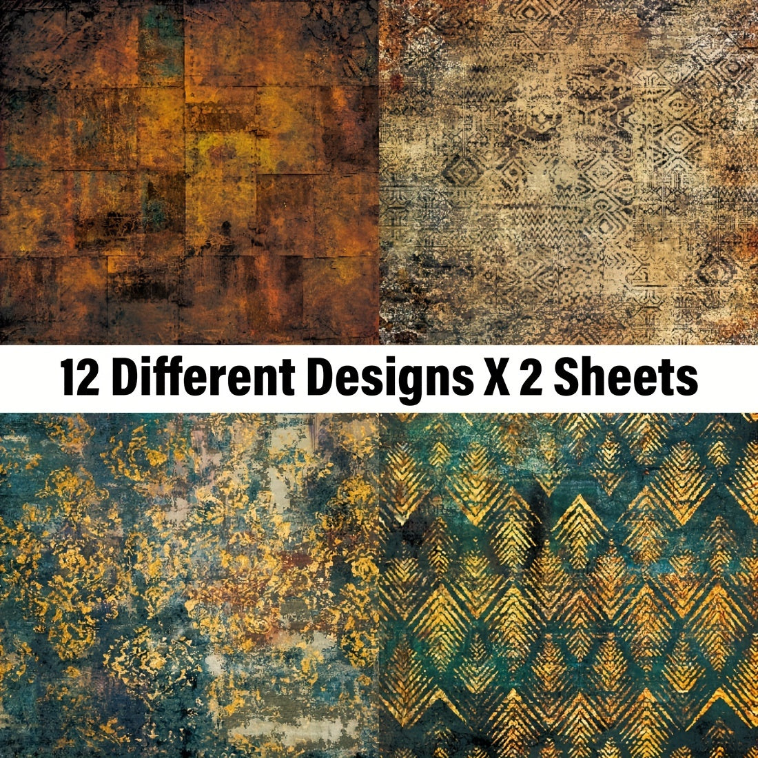 24pcs Vintage Scrapbook Paper Pad 15x15 cm DIY Crafts Decoupage