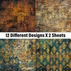 24pcs Vintage Scrapbook Paper Pad 15x15 cm DIY Crafts Decoupage