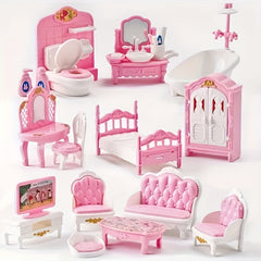 1:12 Dolls House Kitchen Bedroom Bathroom Playset