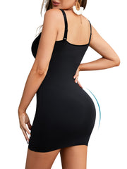 Shaping Tank Dress V Neck Tummy Control Slimming Body Shaper
