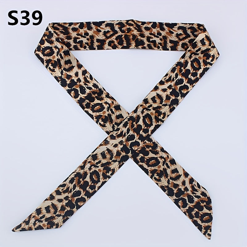 Satin Twilly Scarf Silk Hair Ribbon Neckerchief Skinny Scarf