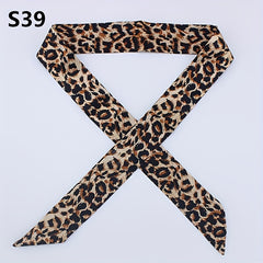 Satin Twilly Scarf Silk Hair Ribbon Neckerchief Skinny Scarf