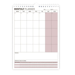 Trees Wall Calendar Planner Undated Spiral Note Pad For Home Office School
