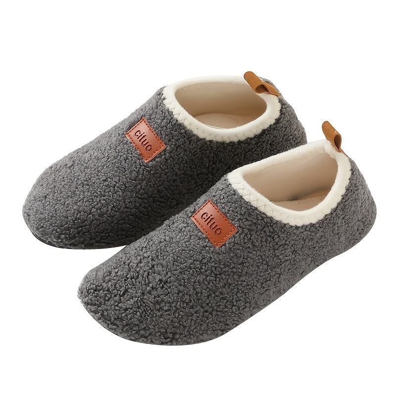 Men's Warm Fleece Slipper Socks Soft Sole Lightweight Non Slip Slippers