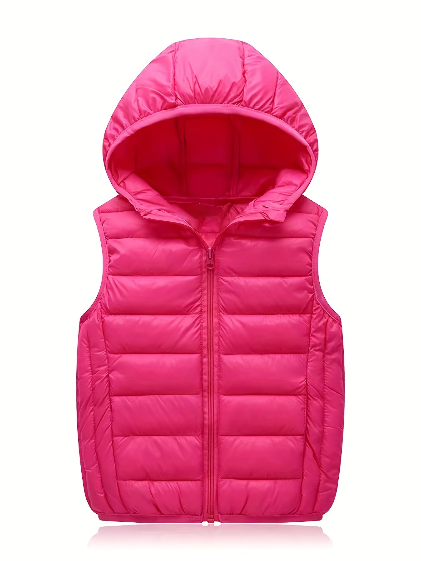 Boys Winter Hooded Cotton Padded Vest Sleeveless Jacket
