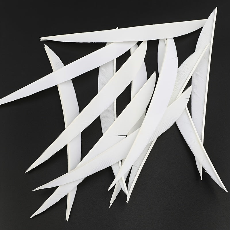 50pcs 12.7cm DIY Turkey Archery Fletches Shield Shape Vanes