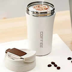 400ml Stainless Steel Water Bottle Portable Leakproof Flip Top Cup