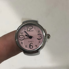 Unisex Round Elastic Quartz Finger Ring Watch Christmas Gift