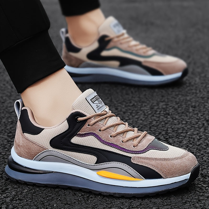 Men's Lace up Sneakers Comfortable Walking Shoes with Extra Grip