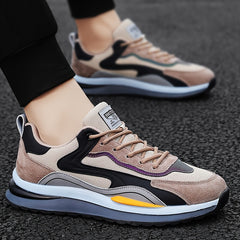 Men's Lace up Sneakers Comfortable Walking Shoes with Extra Grip