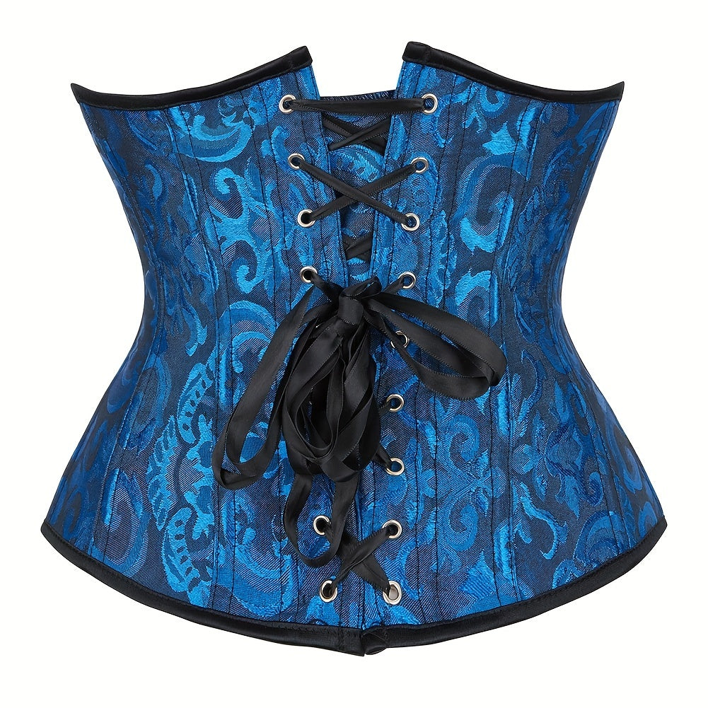 Strapless Corset Bustier Tummy Control Lace Up Body Shaper