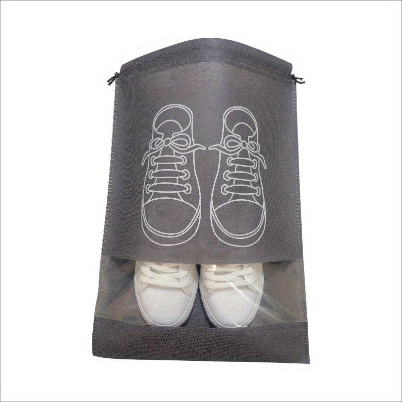 5pcs Portable Foldable Shoes Storage Bags Drawstring Travel Bags