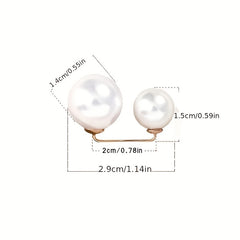 Faux Pearl Brooches Casual Sweater Cardigan Clips Waist Safety Pins