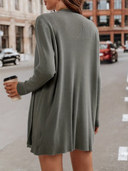 Ribbed Knit Long Sleeve Cardigan for Fall/Winter