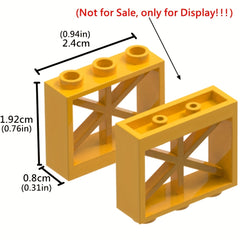 9pcs Building Block Fence Wall Set for DIY Animal Scene Play