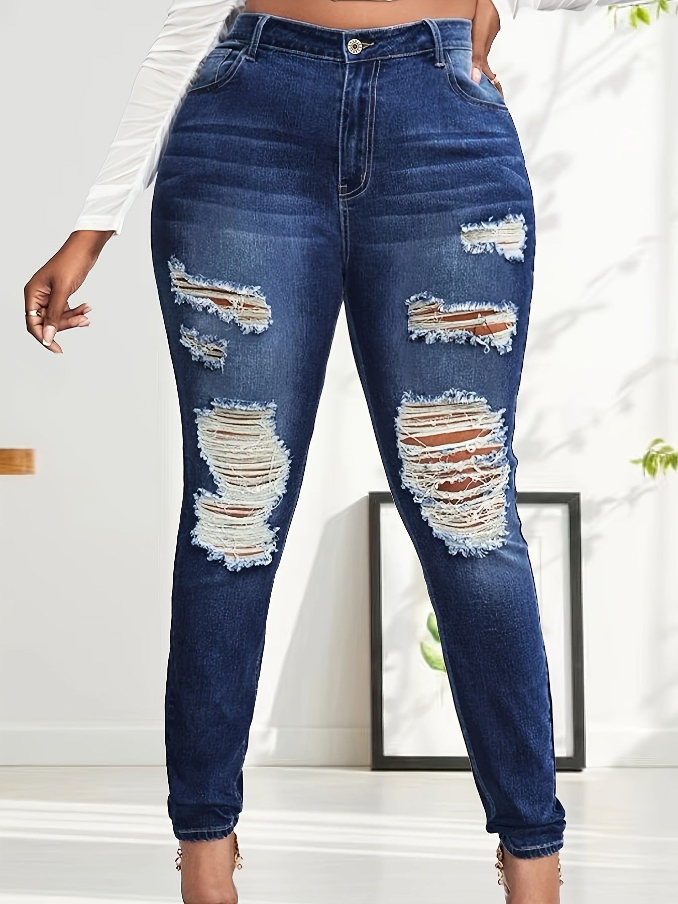 Women's Plus High Rise Skinny Jeans