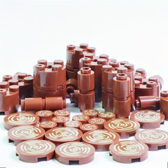 Brown Tree Stump Blocks Set 50pcs for City