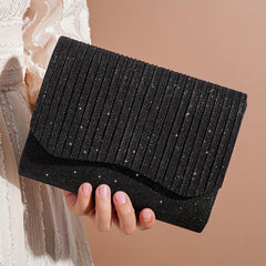 Glitter Sequins Evening Bag Flap Clutch Women's Wedding Wallet