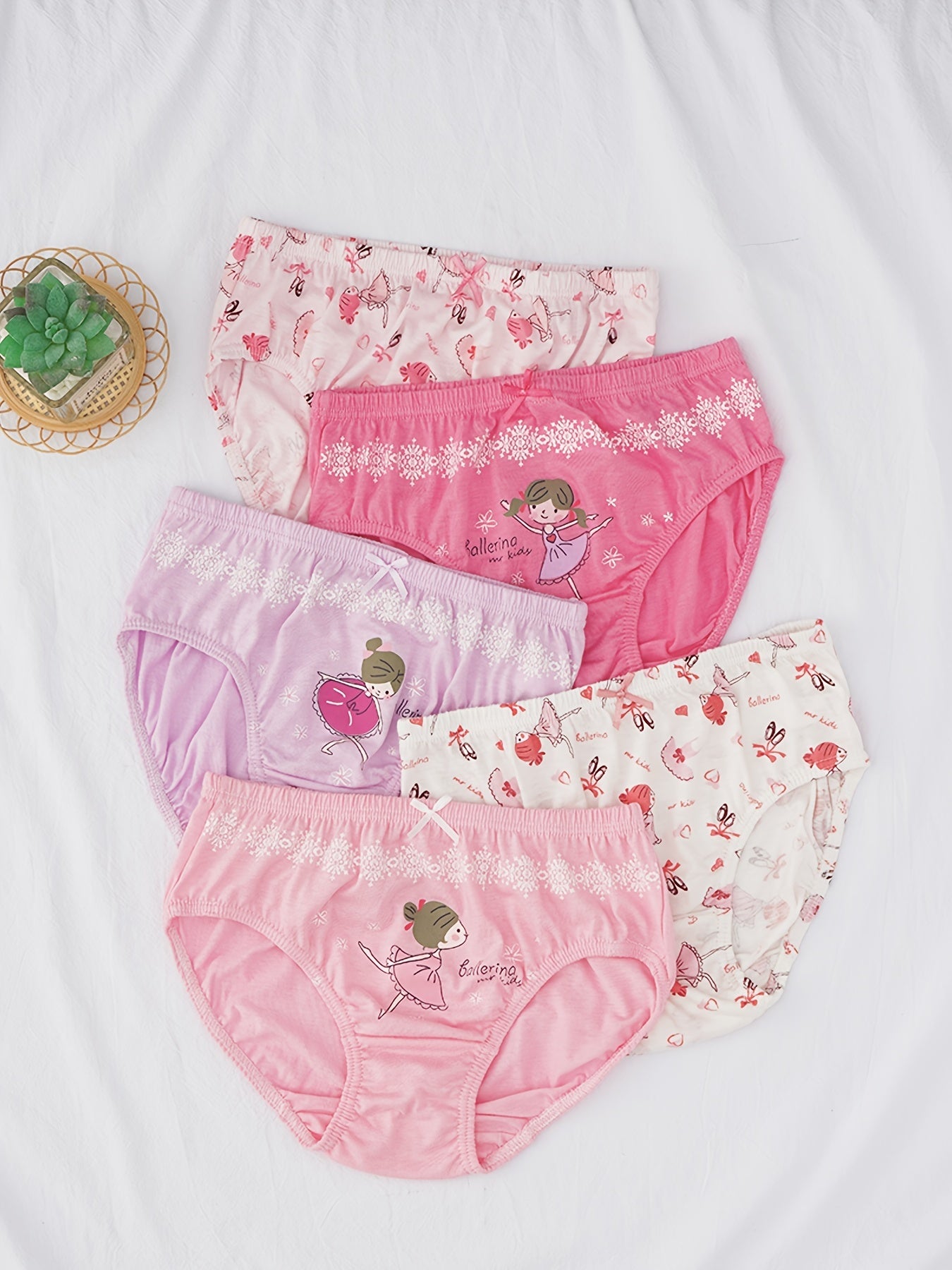 Girls Ballet Princess Shortie Brief Underwear Set