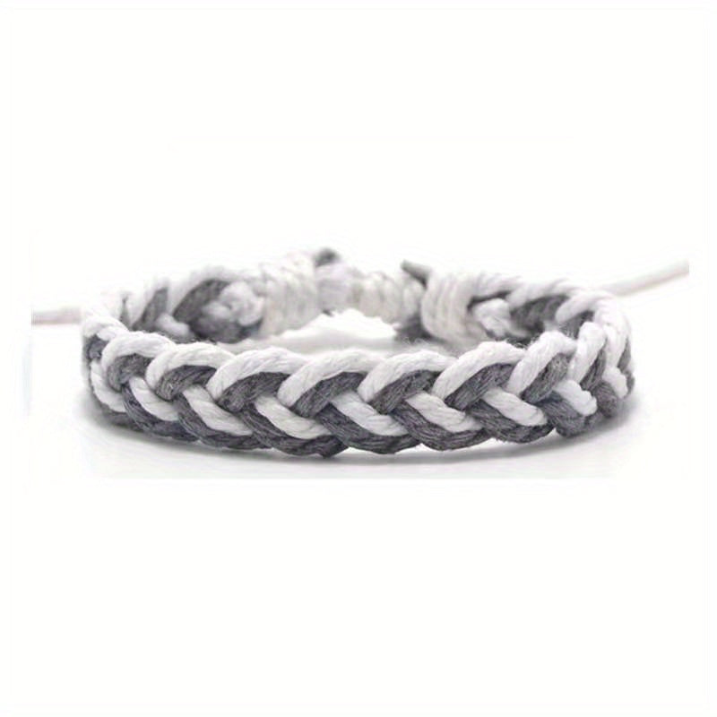 Men's Wax Rope Woven Bracelet