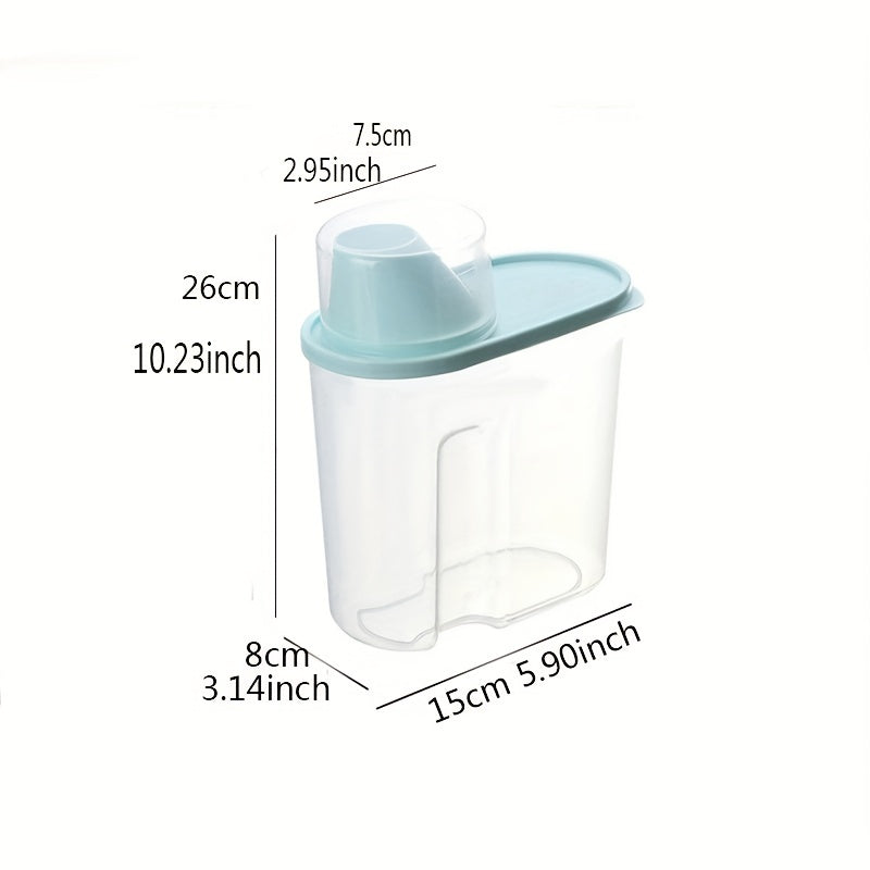 Transparent Plastic Rice Bucket Food Storage Jars