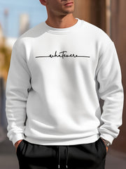 Men's Casual Whatever Print Sweatshirt