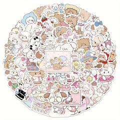 60pcs Animal Graffiti Stickers Waterproof for Notebook, Guitar, Skateboard