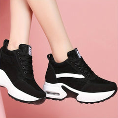 Women's Inner Wedge Sneakers Low Mesh Sports Shoes