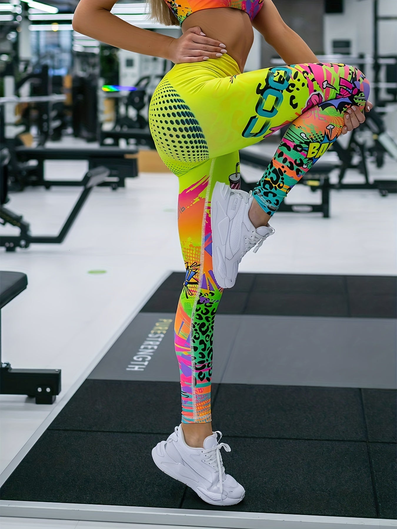 Leopard Print High Waist Yoga Leggings for Women Butt Lifting Stretch Fabric