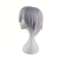 Men's Silver Gray Anime Costume Wig for Parties