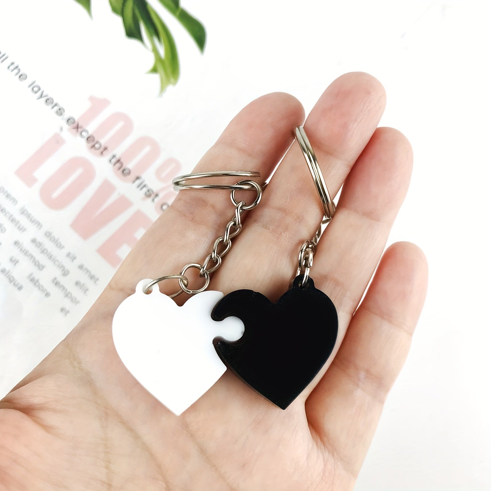 Puzzle Heart Silicone Keychain Mold DIY Jewelry Pendant Making Tool