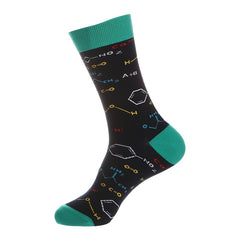 Geometric Crew Socks For Men US7.5-9.5
