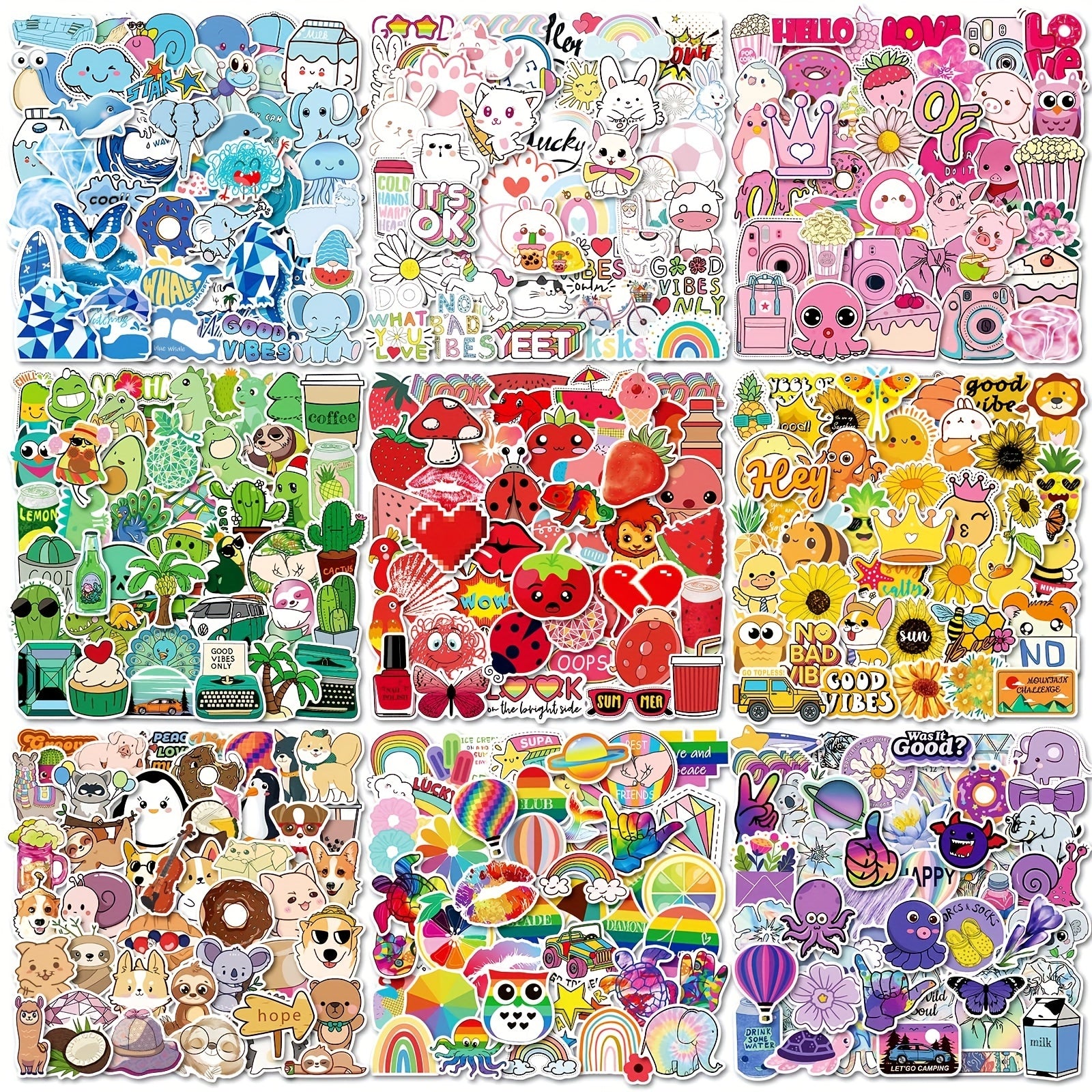 600pcs Cartoon Water Bottle Stickers VSCO Stickers For Kids