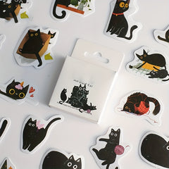 46pcs Mr Cat Sticker Box DIY Crafts Scrapbooking Bullet Journal