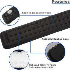 Memory Foam Keyboard & Mouse Wrist Rest Pad Ergonomic Support Non Slip Base