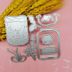 1pc Drift Bottle Metal Cutting Dies Stencil For Greeting Card Decoration