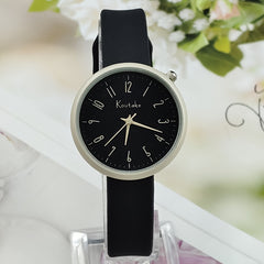 Minimalist Unisex Wristwatch Golden Hands Strap Quartz Movement