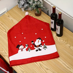 Christmas Chair Cover Stool Back Cover Holiday Chair Cover Christmas Decorations