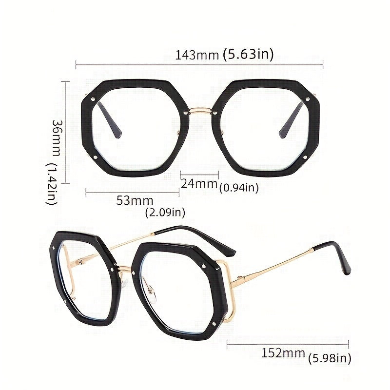 Polygonal Frame Anti Light Men's Glasses