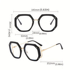 Polygonal Frame Anti Light Men's Glasses